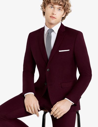 Burgundy Suit Couture