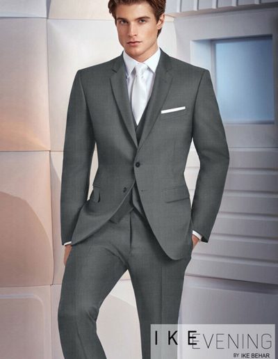 Grey Sharkskin Ike Behar Suit
